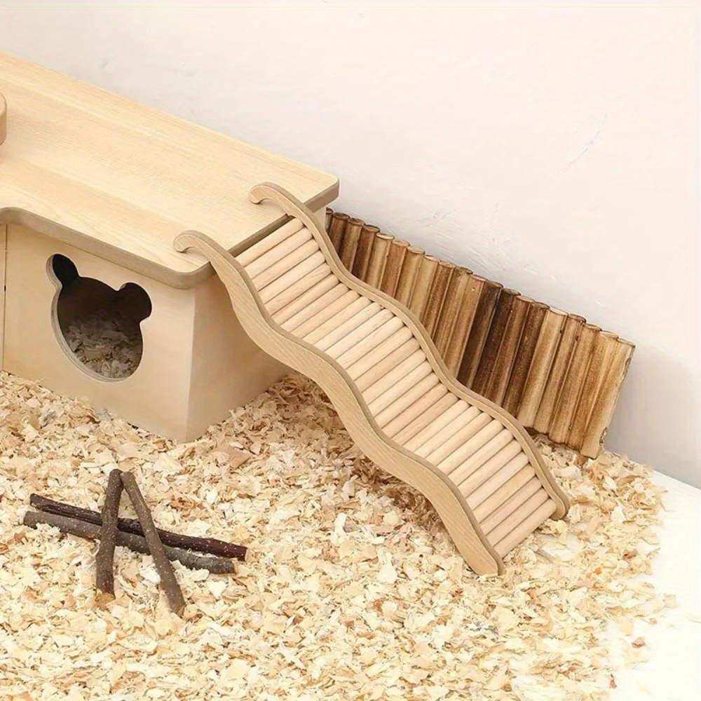 Home Security Measures - Natural Wooden Wave Climbing Ladder for
