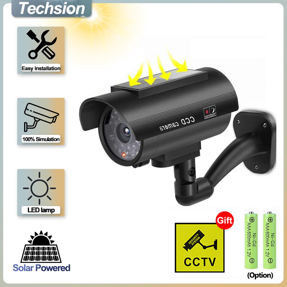Fake Camera Dummy - Solar Panel Dummy Surveillance Camera Outdoor