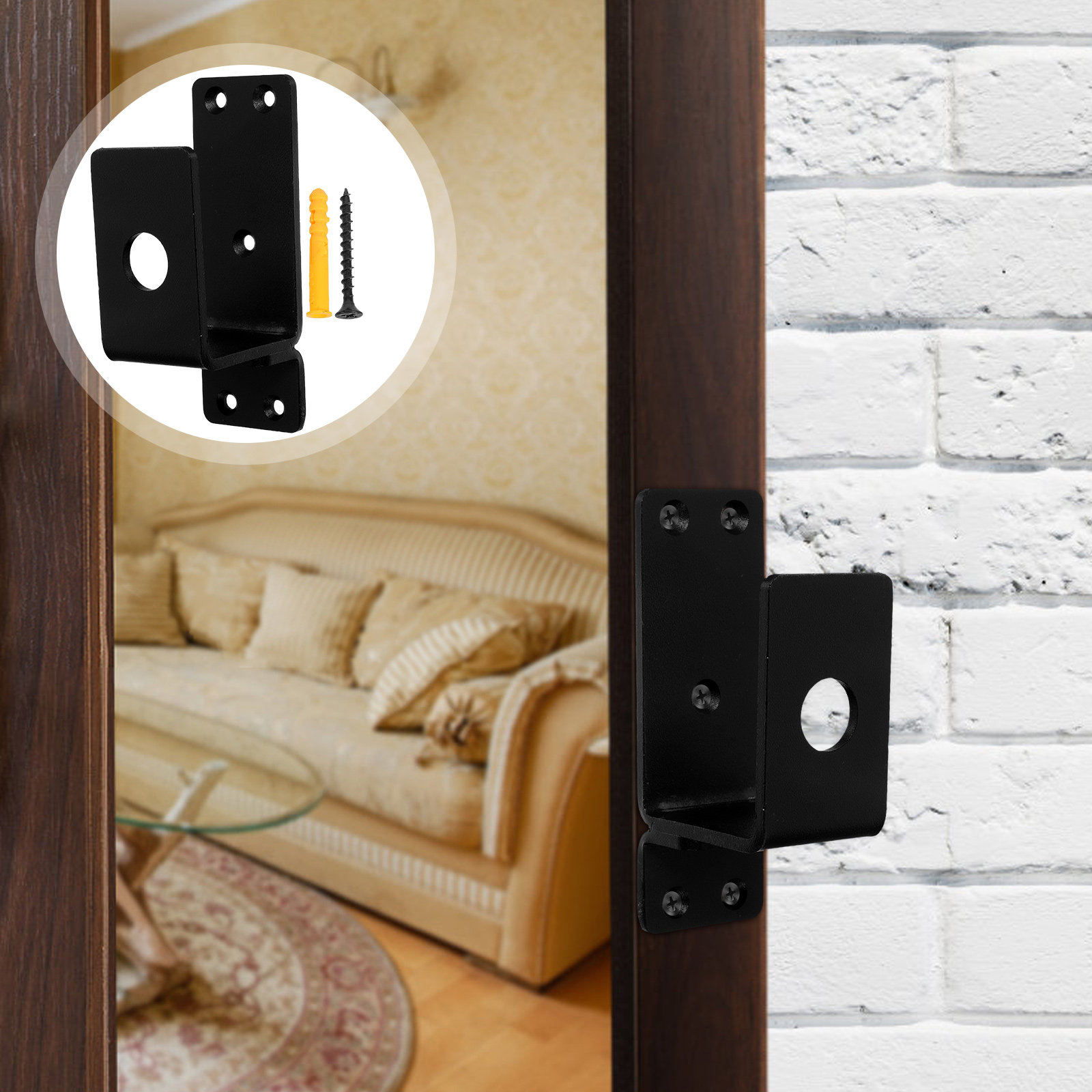 Home Security For Apartments - 1Set Heavy Duty Door Safety Bar