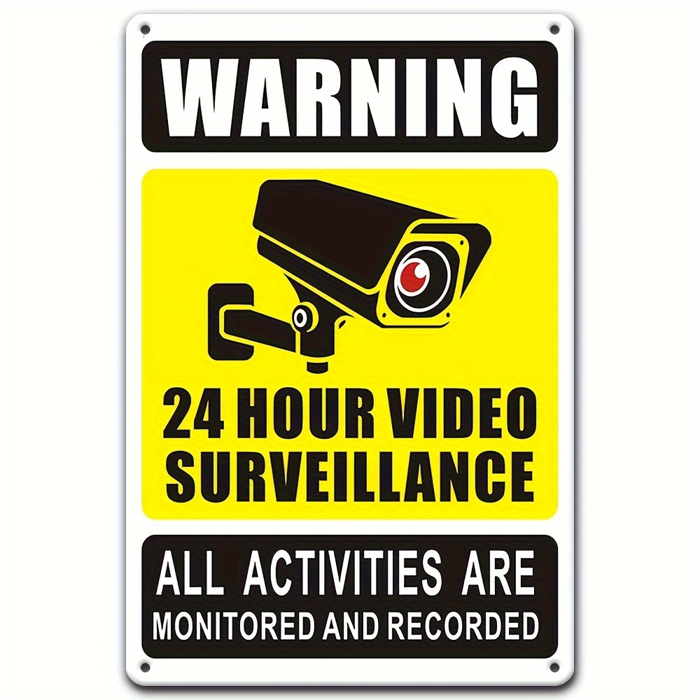 Home Security For Apartments - 24/7 Video Surveillance Warning Sign -