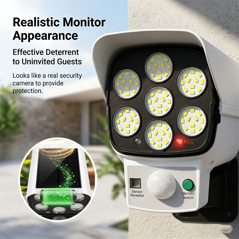 Fake Camera Dummy - Solar Powered Dummy Security Camera with