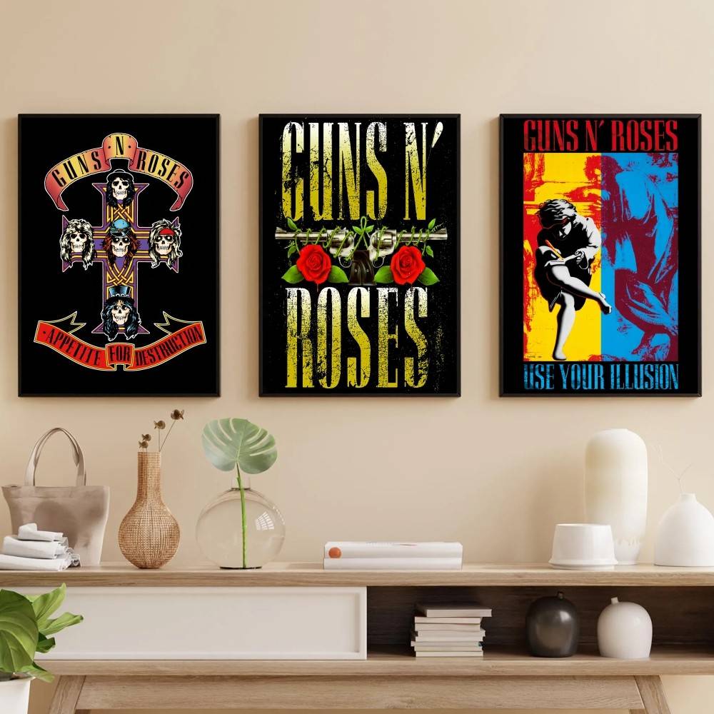 Home Security Gun - G-Guns Rock Band N R-Roses Poster