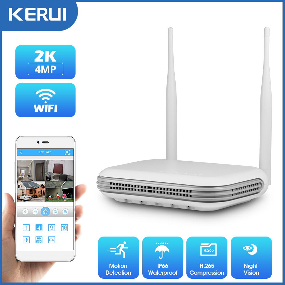 Home Security Nvr - KERUI 2K 4MP Outdoor Full HD
