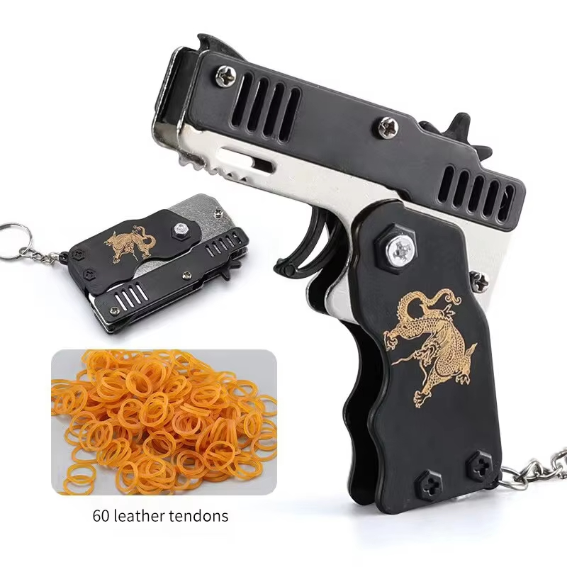Mini Rubber Band Gun Keychain  - Home Security Gun review and price