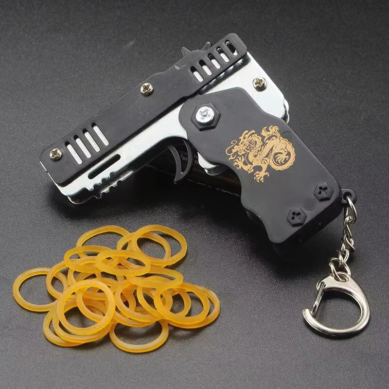 Mini Rubber Band Gun Keychain  - Home Security Gun review and price