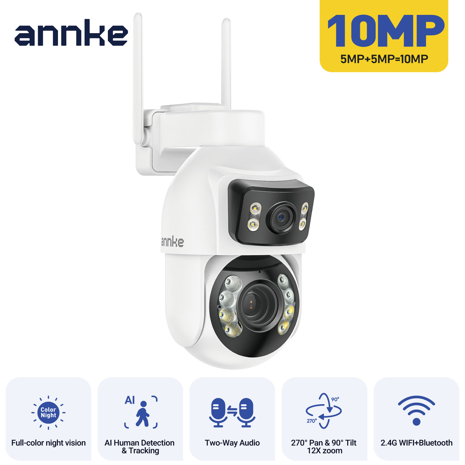 ANNKE 3 Inch PTZ Dual-Lens Sec - Home Security Google Camera review and price