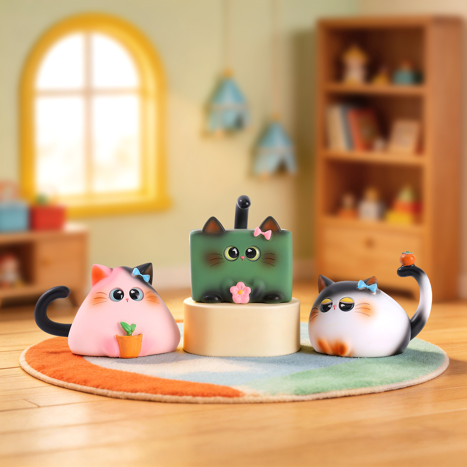 Blind Box Cat Figurine Resin C - Home Security For Apartments review and price
