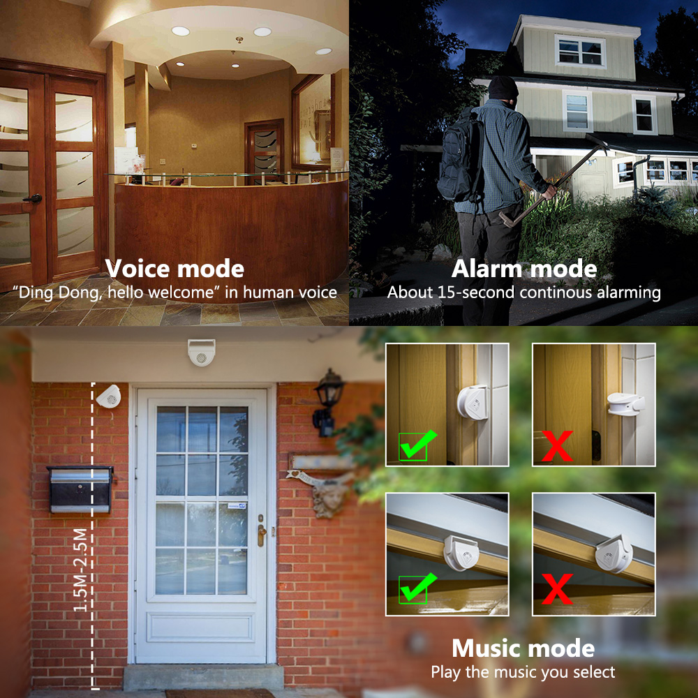 Wireless Infrared Chime Doorbe - Home Security Options review and price
