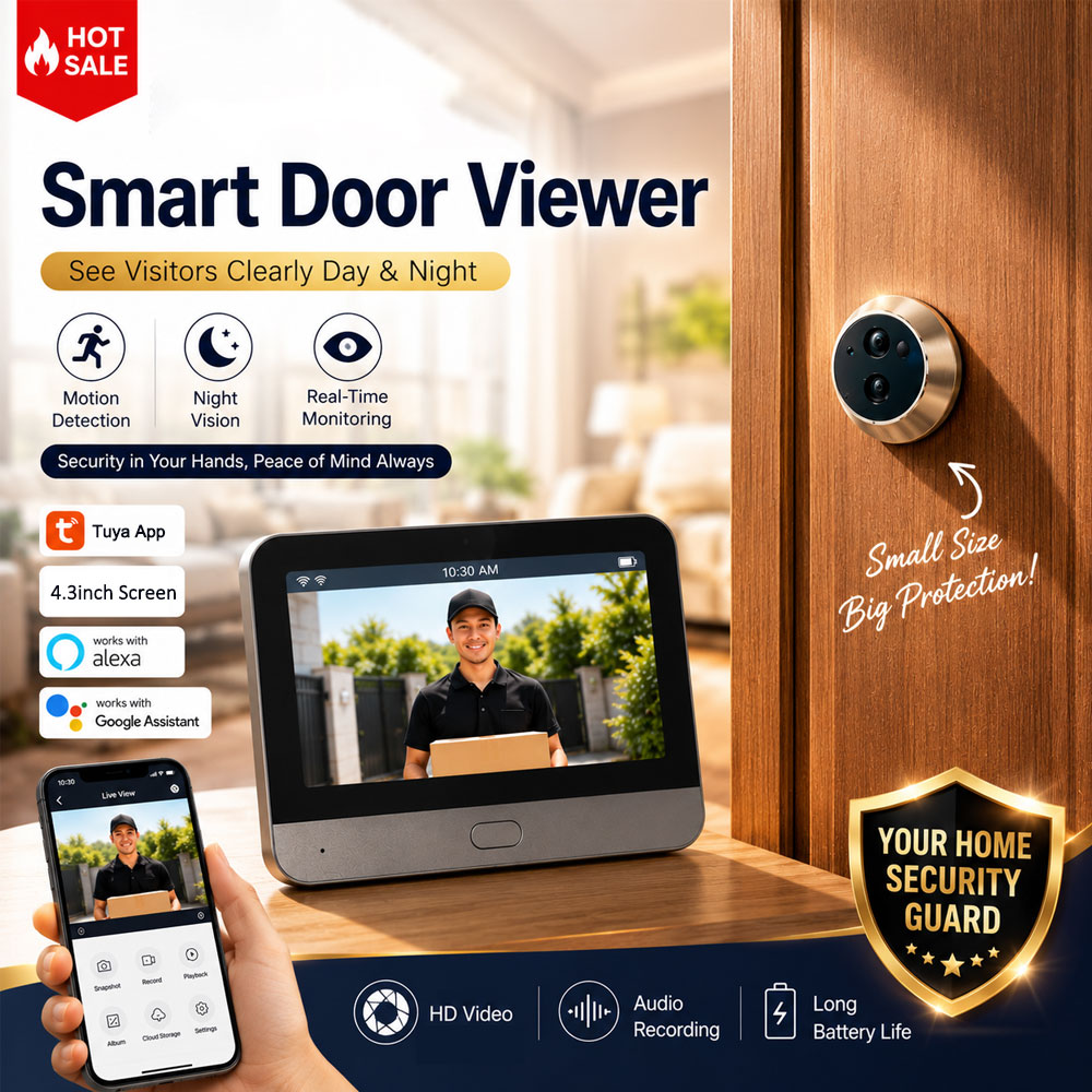 Tuya Smart 5MP Peephole Door C - Home Security Google Camera review and price