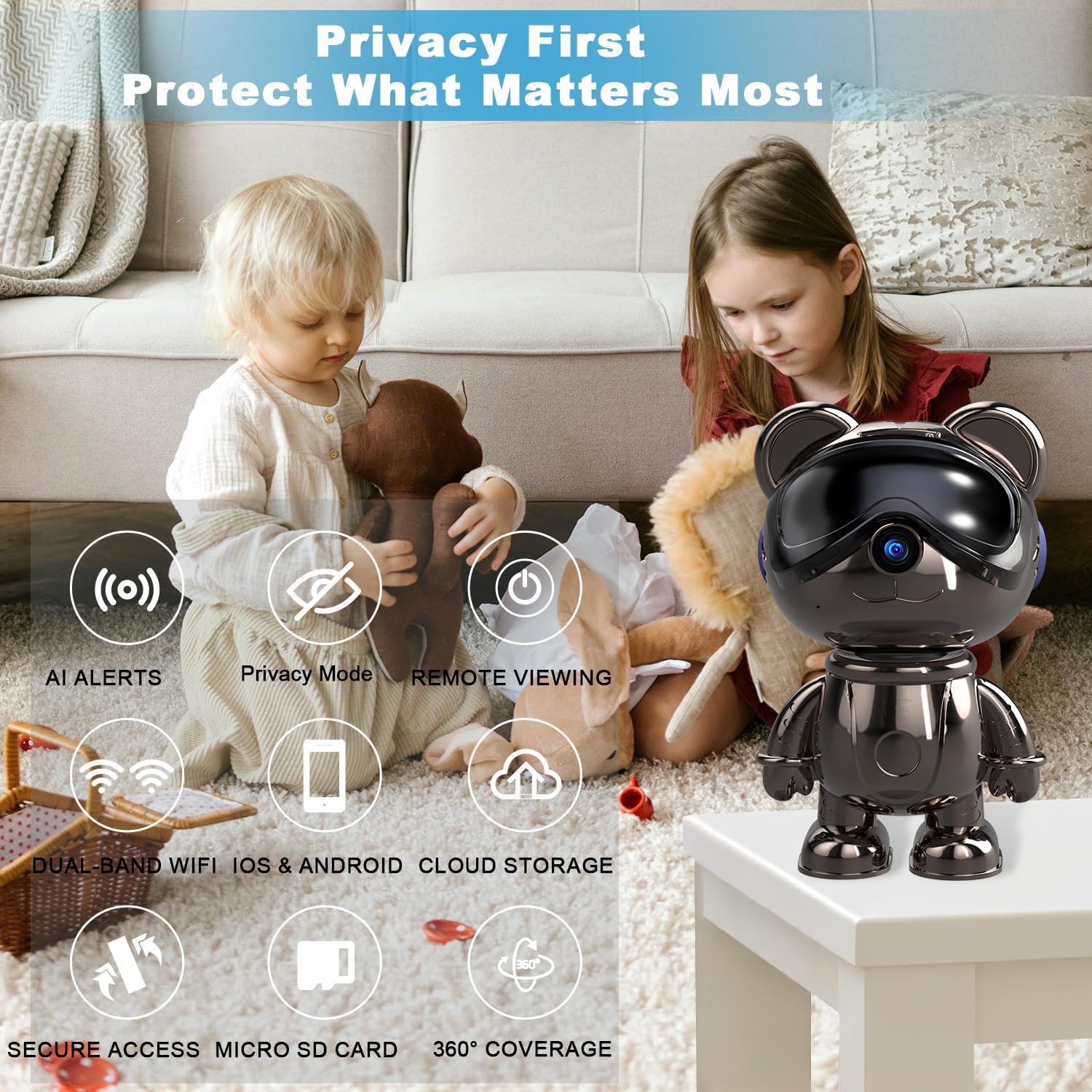 Indoor WiFi Security Camera, 5 - Home Security Google Camera review and price