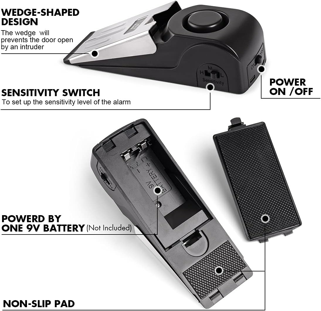Door Stop Alarm, Door Stopper  - Home Security For Apartments review and price
