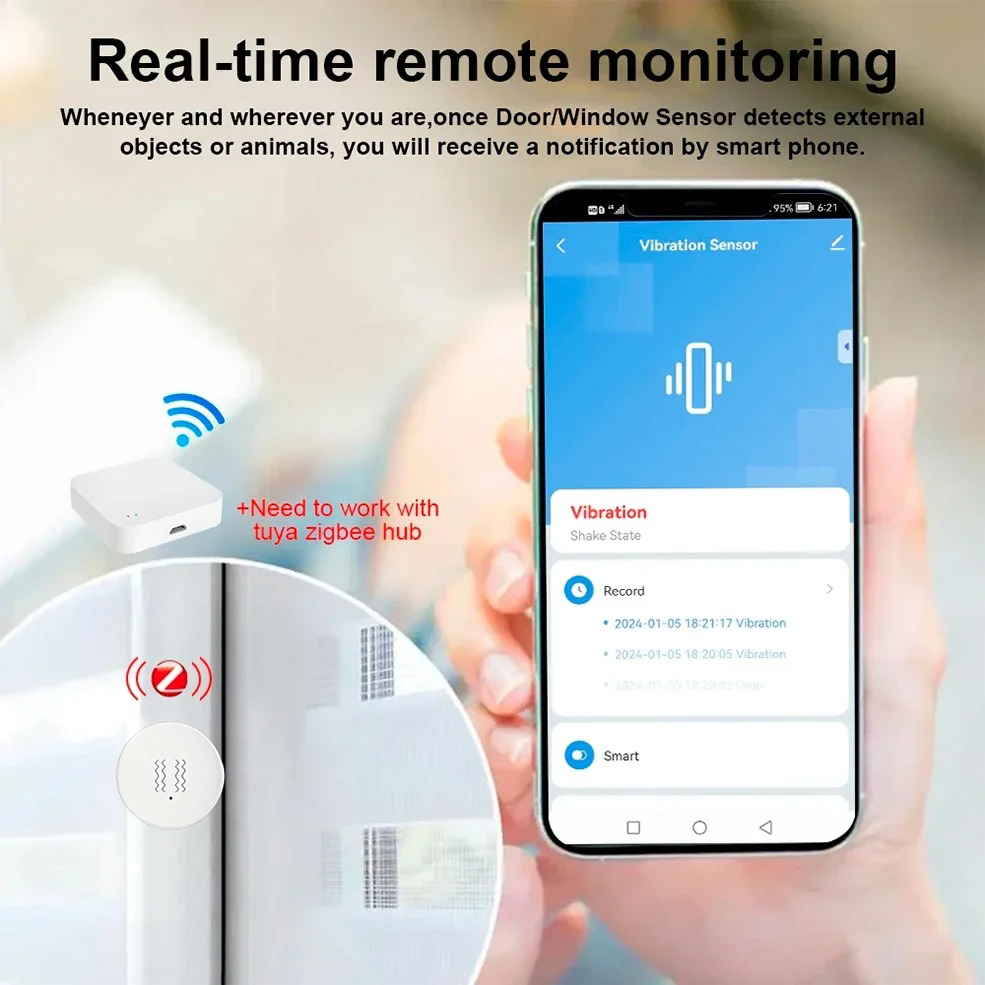 Tuya ZigBee Smart Vibration &  - Home Security Alarm System review and price