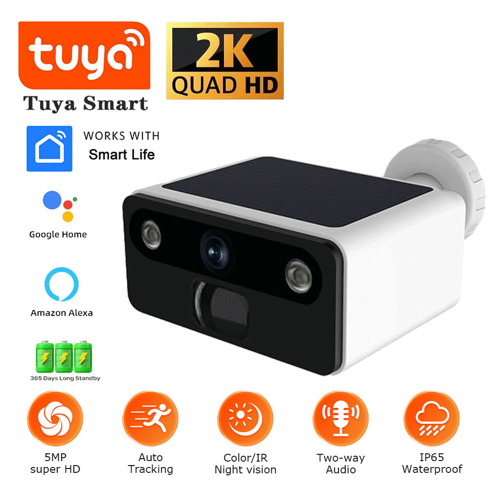 2K Tuya Solar Security Camera  - Home Security Google Camera review and price